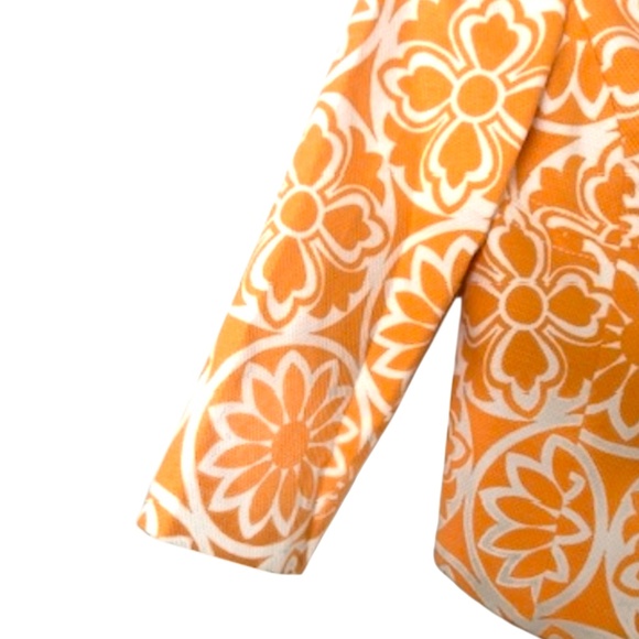 Lisa Spagnolii Short  3/4 Sleeve Orange Jacket Size S - Picture 5 of 16